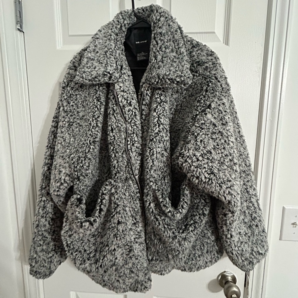 Fuzzy grey jacket